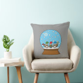 スノーグローブと格言フクロウ クッション (椅子)