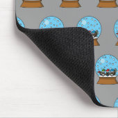 スノーグローブと格言フクロウ マウスパッド (コーナー)