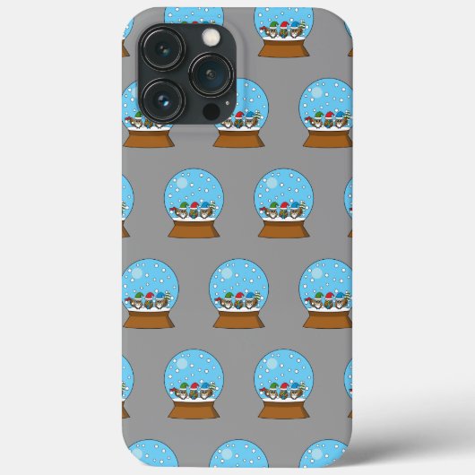 スノーグローブと格言フクロウ Case-Mate iPhoneケース (裏面)
