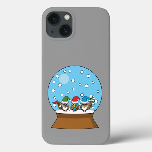 スノーグローブと格言フクロウ Case-Mate iPhoneケース (裏面)