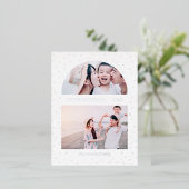 スノーグローブのクリスマス写真 箔シーズンポストカード (立ち正面)