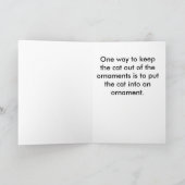 スノーグローブのグリーティングカードに入った猫 シーズンカード (内部)