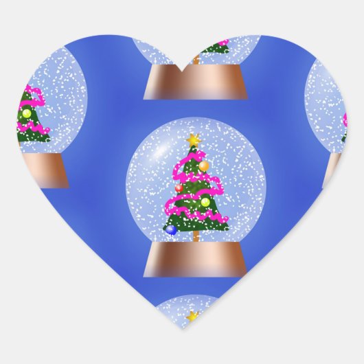 スノーグローブのシール ハートシール (正面)