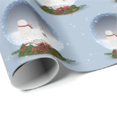 スノーグローブの雪だるま ラッピングペーパー (ロールコーナー)