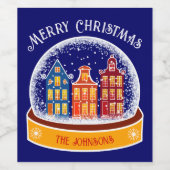 スノーグローブアムステルダムビレッジクリスマス ワインラベル (シングルラベル)