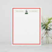 スノーグローブイラストレーションホリデーフォトステーショナリー レターヘッド (スタンド正面)