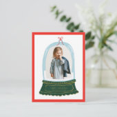 スノーグローブイラストレーションホリデーフォト シーズンポストカード (スタンド正面)