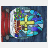 スノーグローブウィムジーカトリックの休日 フリースブランケット (正面(横))