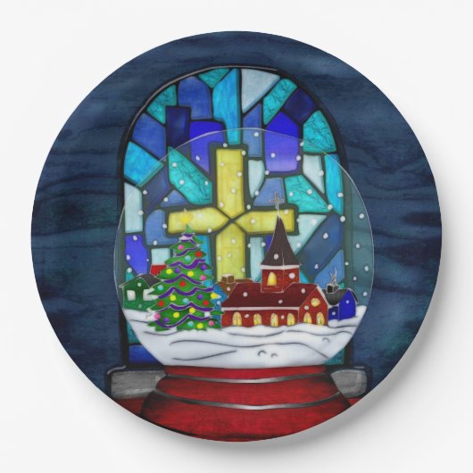 スノーグローブウィムジーカトリックの休日 ペーパープレート (正面)