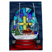 スノーグローブウィムジーカトリックの休日 ミディアムペーパーバッグ (裏面)