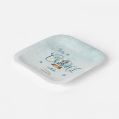 スノーグローブウィンターテーマベビーシャワー ペーパープレート (傾斜あり)