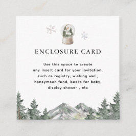 スノーグローブウィンターワンダフル誕生日カスタム エンクロージャーカード