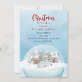 スノーグローブウィンターワンダーランドクリスマス 招待状 (正面)