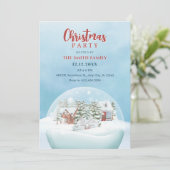 スノーグローブウィンターワンダーランドクリスマス 招待状 (スタンド正面)