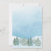 スノーグローブウィンターワンダーランドクリスマス 招待状 (裏面)