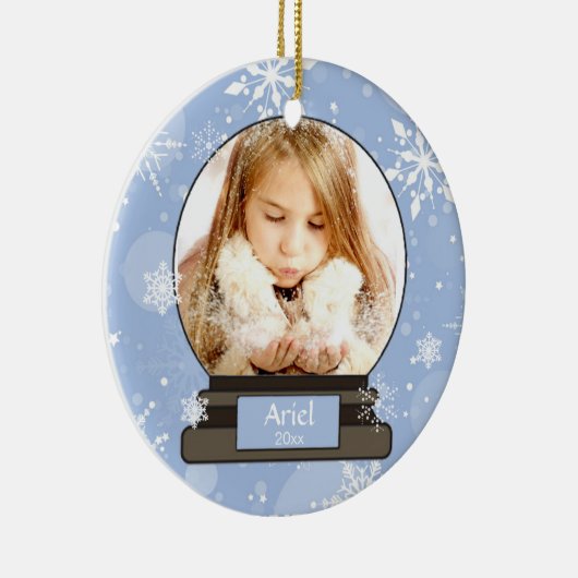 スノーグローブカスタムの写真美しい セラミックオーナメント (右)