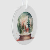 スノーグローブガラスボールウィンターワンダーランドクリスマス オーナメント (正面)