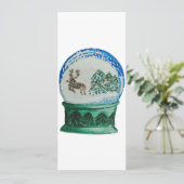 スノーグローブガラスボールウィンターワンダーランドクリスマス シーズンカード (スタンド正面)