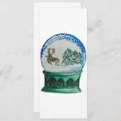 スノーグローブガラスボールウィンターワンダーランドクリスマス シーズンカード (正面/裏面)