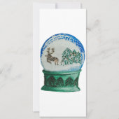 スノーグローブガラスボールウィンターワンダーランドクリスマス シーズンカード (正面)