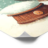 スノーグローブキッズルームウォールアートと可愛いロビン ポスター (角)