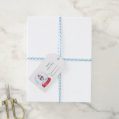 スノーグローブギフトラベルのボストンテリア ギフトタグ (より糸付き)