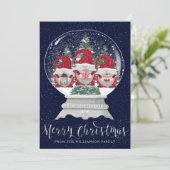 スノーグローブクリスマスカードに可愛いゴメス (スタンド正面)