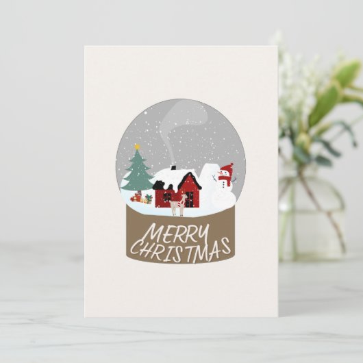スノーグローブクリスマスクリスマスカード シーズンカード (スタンド正面)