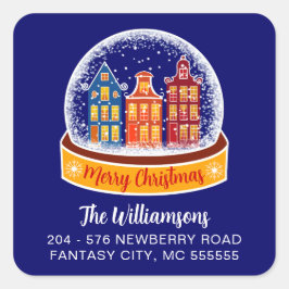スノーグローブクリスマスビレッジ差出人住所 スクエアシール