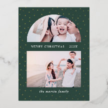 スノーグローブクリスマスフォトグリーン