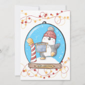 スノーグローブクリスマスペンギンカード (正面)