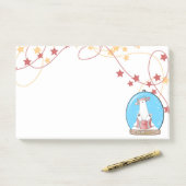 スノーグローブクリスマスポーラーベアーノート ポストイット (デスク)