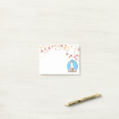 スノーグローブクリスマスポーラーベアーノート ポストイット (デスク上)