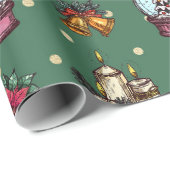 スノーグローブクリスマスラッピング紙 ラッピングペーパー (ロールコーナー)