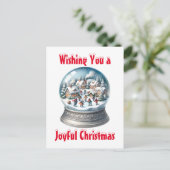 スノーグローブクリ空白のスマス シーズンポストカード (スタンド正面)