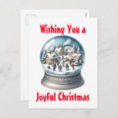 スノーグローブクリ空白のスマス シーズンポストカード (正面/裏面)