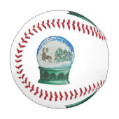 スノーグローブグラスボールウィンターワンダーランドクリスマス 野球ボール (正面左)