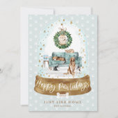 スノーグローブグリーンソフホームペットシッティングビジネス シーズンカード (正面)