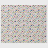 スノーグローブサンタハットパーソナライズされたクリスマスラッピ ラッピングペーパー (フラット)