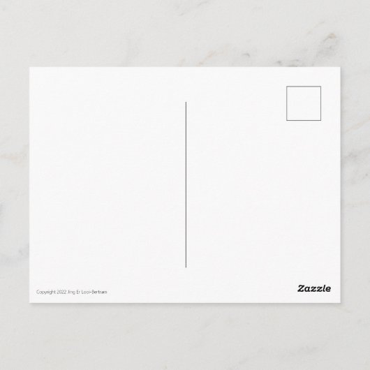 スノーグローブシーンアイスクレーンの下のスケートで滑る ポストカード (裏面)