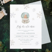 スノーグローブスウィンターワンダーランド冬の赤ちゃんシャワー 招待状