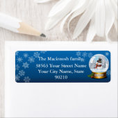 スノーグローブスノーマン差出人住所ラベル ラベル (インサイチュ)