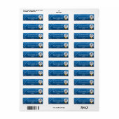 スノーグローブスノーマン差出人住所ラベル ラベル (フルシート)