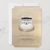 スノーグローブハウス金ゴールドホリデームービングアナウンスメント 招待状 (正面)