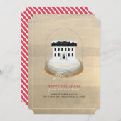 スノーグローブハウス金ゴールドホリデームービングアナウンスメント 招待状 (正面/裏面)