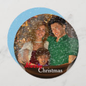 スノーグローブファミリークリスマスグリーティング シーズンカード (正面/裏面)