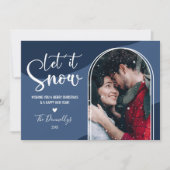 スノーグローブフォトクリスマスホリデーカード シーズンカード (正面)