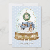 スノーグローブブルーソフホームペットシッティングビジネス シーズンカード (正面)