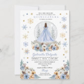 スノーグローブプリンセスウィンターワンダーランドキンセアニラ 招待状 (正面)