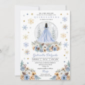 スノーグローブプリンセスウィンターワンダーランドキンセアニラ 招待状 (正面)